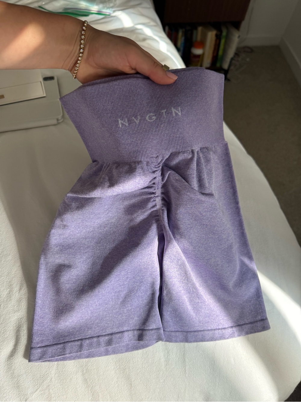 NVGTN Lavender High-Waist Athletic Shorts